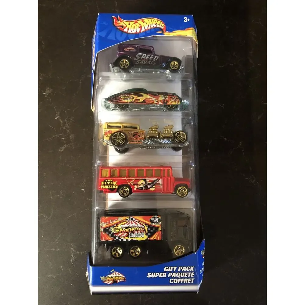 NIP Hot Wheels Diecast 5-Car Gift Pack 35th Anniversary 2002 Circus 54447‎